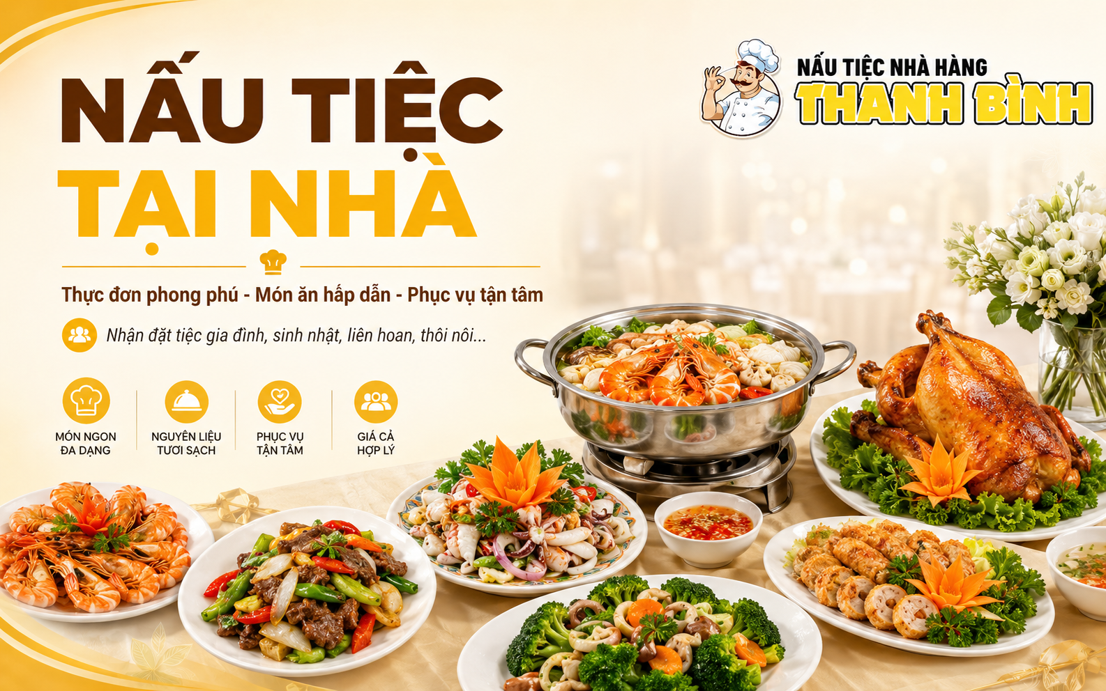 Banner Nấu Tiệc Nhà Hàng Thanh Bình